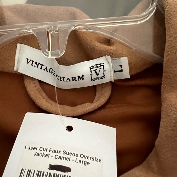 Camel color button front shirt (shacket) - Picture 6 of 7